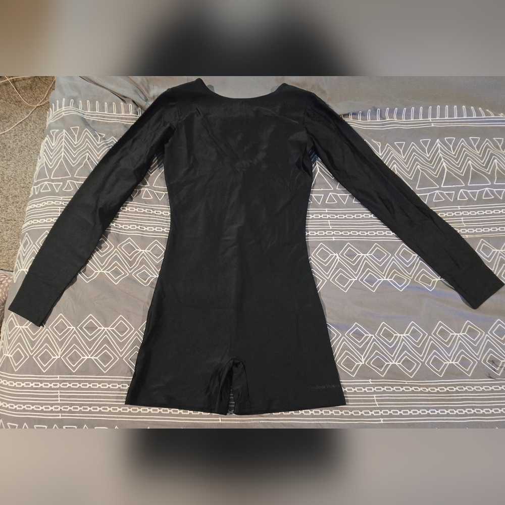Outdoor Voices Jet Black Long Sleeve Bodysuit
